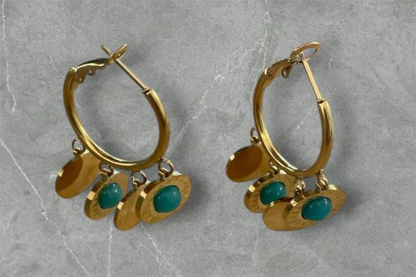 Gold Hoop style earrings